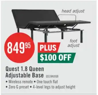 The Brick Quest 1.8 Queen Adjustable Base offer