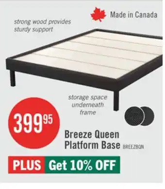 The Brick Breeze Queen Platform Base - Dark Grey offer