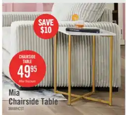 The Brick Mia 15.75 Faux Marble Chairside Table - White & Gold offer