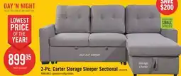 The Brick Carter 2-Piece Right-Facing Linen-Look Fabric Sleeper Sectional with Storage Chaise - Solis Grey offer