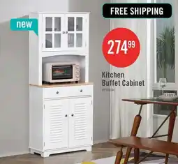 The Brick HOMCOM Coastal Kitchen Buffet and Hutch Wooden Cabinet Dining Room offer
