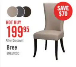 The Brick Bree Dining Chair with Vegan Leather Fabric - Taupe offer