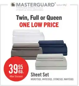 The Brick Masterguard Ultra Advanced 4-Piece Queen Sheet Set - Grey offer