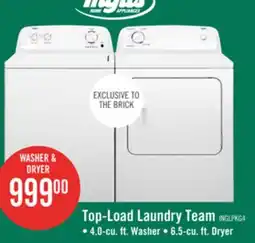 The Brick Inglis 4.0 Cu. Ft. Top-Load Washer and 6.5 Cu. Ft. Electric Dryer – White offer