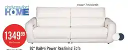 The Brick Cindy Crawford Home Kailyn 92 Fabric Power Reclining Sofa with Power Headrests - Beige offer