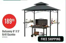 The Brick Costway 8' X 5' Grill Gazebo With 2 Shelves 7 Hooks Metal Frame Soft Top Gray offer