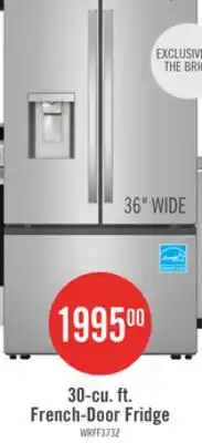 The Brick Whirlpool 36 30 Cu. Ft. French-Door Refrigerator with Dual Ice Makers - Stainless Steel - WRFF3736SZ offer