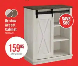 The Brick Bristow 31 Accent Cabinet with Shelves and Sliding Barn Door - White Oak offer