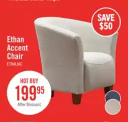 The Brick Ethan 31 Linen-Look Fabric Tub-Style Accent Chair with Wood Legs – Linen offer