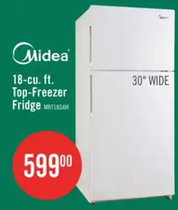 The Brick Midea 18 Cu. Ft. Top-Freezer Refrigerator - MRT18S4AWW offer