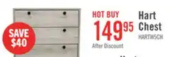 The Brick Hart Bedroom Chest of Drawers, 5-Drawer, 24.6W x 36.2H, Made in Canada - White offer