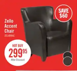 The Brick Zello 29.92 Faux Leather Accent Chair with Wood Legs - Brown offer