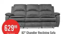 The Brick Chandler 82 Chenille Fabric Reclining Sofa - Grey offer