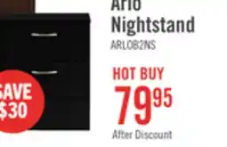 The Brick Arlo Bedside 2-Drawer Nightstand, 18.3W x 22H, Made in Canada - Black offer