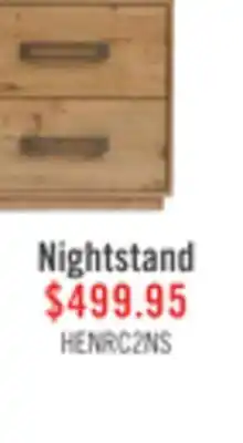 The Brick Scott Living Henri Bedside 2-Drawer Nightstand with USB Ports, 26W x 26H, Wood - Brown offer