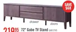 The Brick Gabe 72 Modern TV Stand with Storage for TVs up to 80- Walnut Brown offer