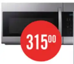 The Brick Samsung 1.7 Cu. Ft. Over-the-Range Microwave with 300 CFM and Auto Cook & Reheat - Stainless Steel offer