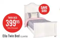 The Brick Ella Panel Bed with Headboard & Frame for Kids, Chevron Pattern, White - Twin Size offer