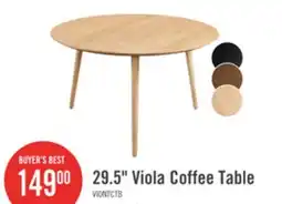 The Brick Viola 29.5 Modern Round Top Coffee Table – Natural Oak offer