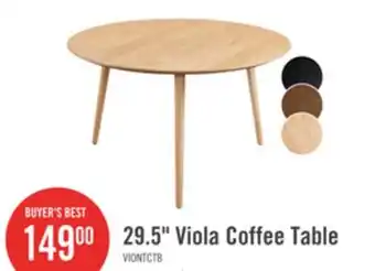 The Brick Viola 29.5 Modern Round Top Coffee Table – Natural Oak offer