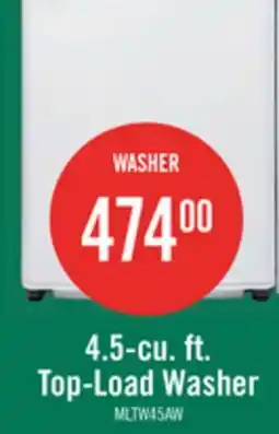 The Brick Midea 4.5 Cu. Ft. Top Load Agitator Washer – White - MLTW45A2BWW offer