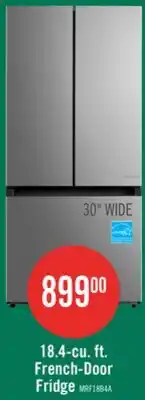 The Brick Midea 30 18.4 Cu. Ft. French-Door Refrigerator - Stainless Steel - MRF18B4AST offer