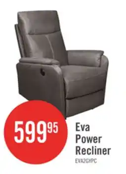 The Brick Eva 29.5 Faux Suede Power Reclining Chair - Dark Grey offer