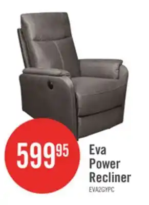 The Brick Eva 29.5 Faux Suede Power Reclining Chair - Dark Grey offer
