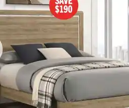The Brick Sable Panel Bed with Headboard & Frame, Light Brown - Queen Size offer