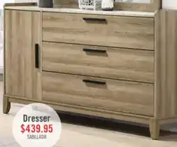 The Brick Sable Bedroom 3-Drawer Dresser with Storage Cabinet, 59W x 37H - Light Brown offer