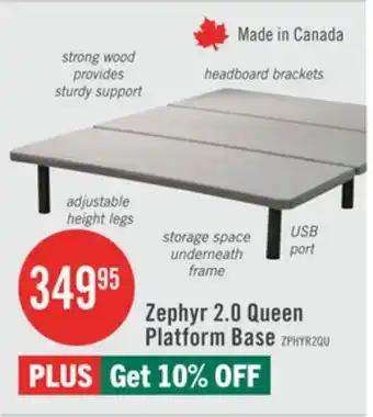 The Brick Zephyr 2.0 Queen Platform Base offer