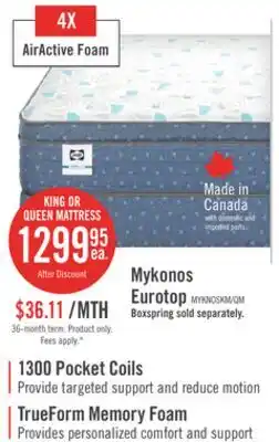 The Brick Sealy Posturepedic Luxury Crown Jewel Resort Mykonos Eurotop King Mattress offer