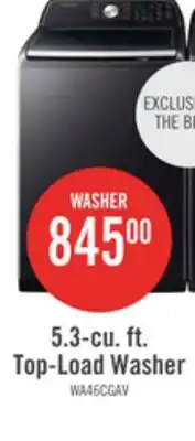 The Brick Samsung 5.4 Cu. Ft. Top-Load Washer - Black Stainless Steel - WA46CG3505AVA4 offer