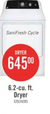The Brick 6.2-cu. ft. Dryer offer