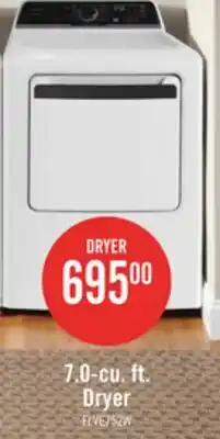 The Brick Frigidaire 7 Cu. Ft. Electric Dryer - White - FLVE752CBW offer