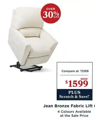 La Z Boy Jean Bronze Fabric Lift Chair offer