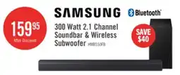 The Brick SAMSUNG B-Series 2.1 Channel 360W Soundbar with Wireless Subwoofer (HW-B53CF/ZC) offer