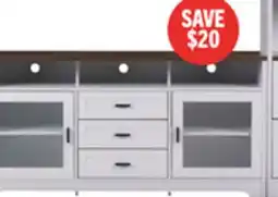 The Brick Melody 60 TV Stand with Storage and Cable Management for TVs up to 65- White offer