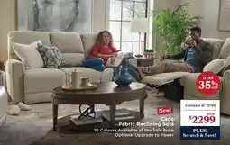 La Z Boy Cade Fabric Reclining Sofa offer