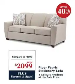 La Z Boy Piper Fabric Stationary Sofa offer