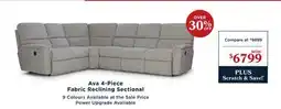 La Z Boy Ava 4-Piece Fabric Reclining Sectional offer