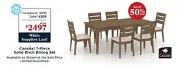 La Z Boy Canadel 7-Piece Solid Birch Dining Set offer