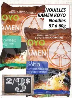 Supermarché PA NOUILLES RAMEN KOYO | Noodles offer