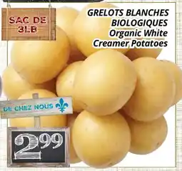 Supermarché PA GRELOTS BLANCHES BIOLOGIQUES |Organic White Creamer Potatoes offer