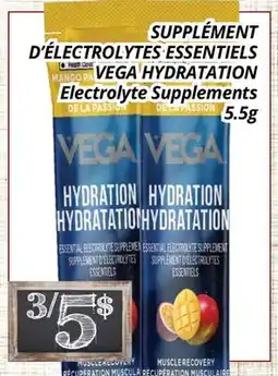 Supermarché PA SUPPLÉMENT D'ÉLECTROLYTES ESSENTIELS VEGA HYDRATION | Electrolyte Supplements offer