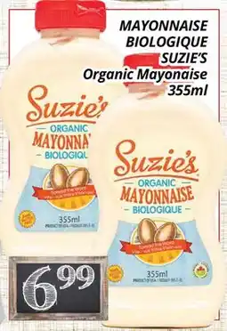 Supermarché PA MAYONNAISE BIOLOGIQUE SUZIE'S | Organic Mayonaise offer