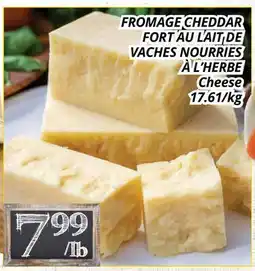 Supermarché PA FROMAGE CHEDDAR FORT AU LAIT DE VACHES NOURRIES À L'HERBE | Cheese offer
