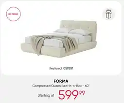 Meubles RD FORMA Compressed Queen Bed-in-a-Box - 60 offer