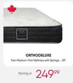 Meubles RD ORTHODELUXE Twin Medium-Firm Mattress with Springs - 39 offer