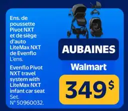Walmart Evenflo Pivot NXT travel system with LiteMax NXT infant car seat offer